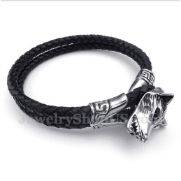 צמיד עור טיטניום לגברים