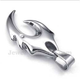 תליון טיטניום זאב ניב לגברים עם שרשרת חופשית