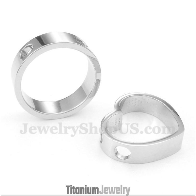 תליון טיטניום בצורת לב לזוג עם שרשרת חופשית (זוג אחד)