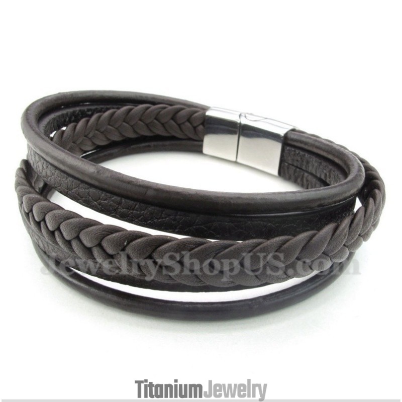 צמיד טיטניום מעור לגברים