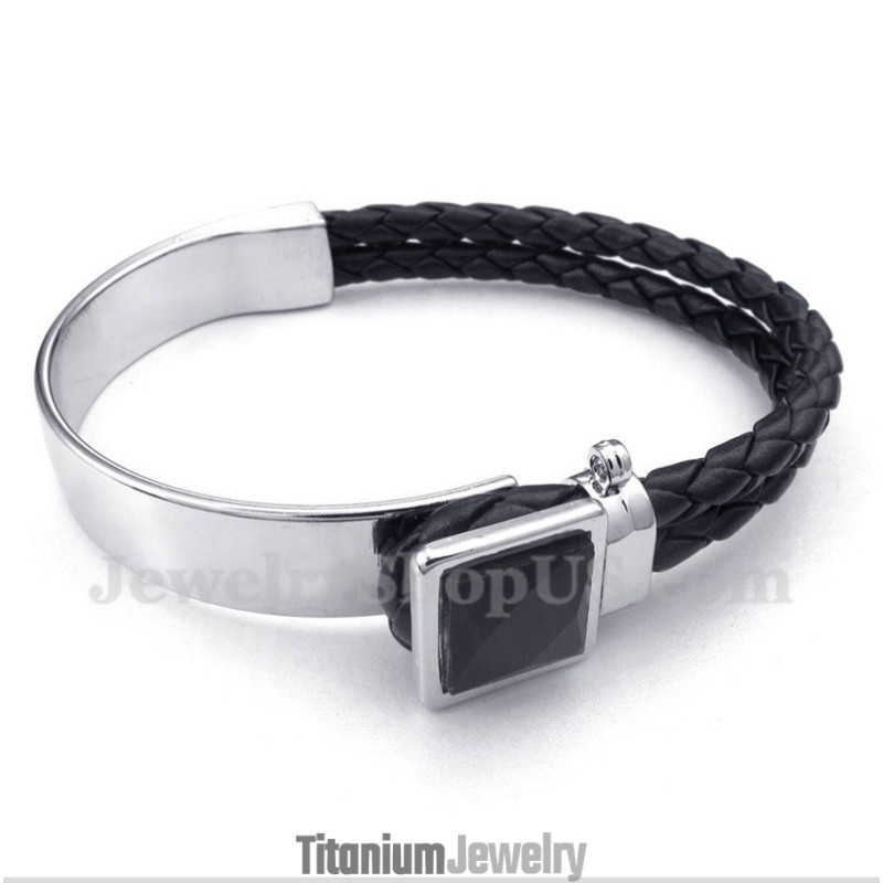 צמיד טיטניום מעור לגברים