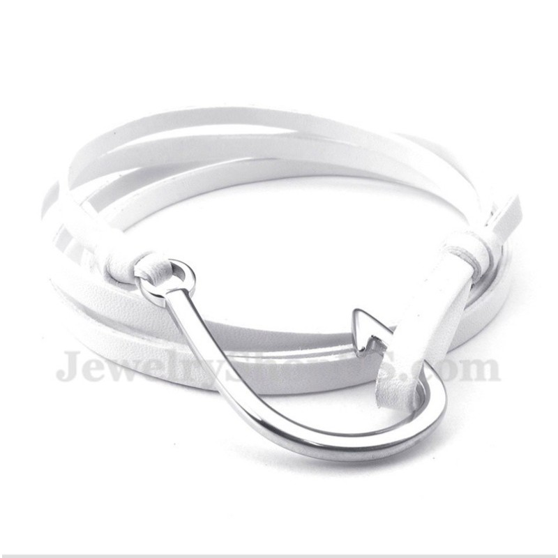 צמיד עור טיטניום לגברים