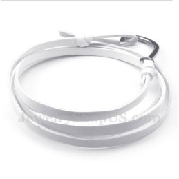 צמיד עור טיטניום לגברים