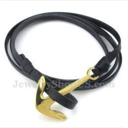 צמיד עור טיטניום לגברים