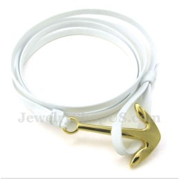 צמיד עור טיטניום לגברים
