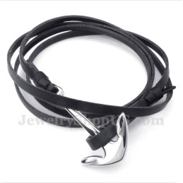 צמיד עור טיטניום לגברים