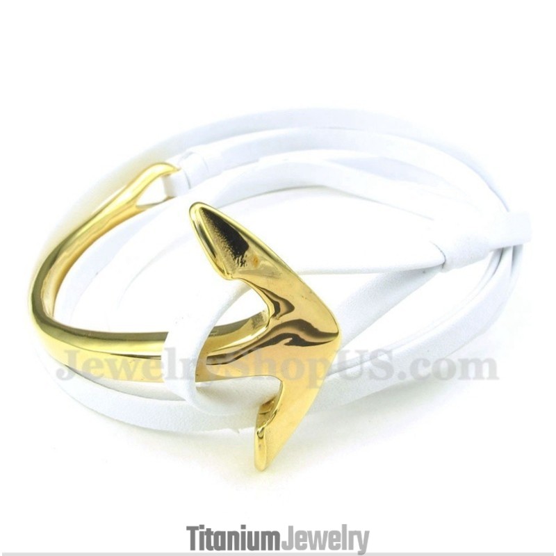 צמיד עוגן מעור טיטניום לגברים