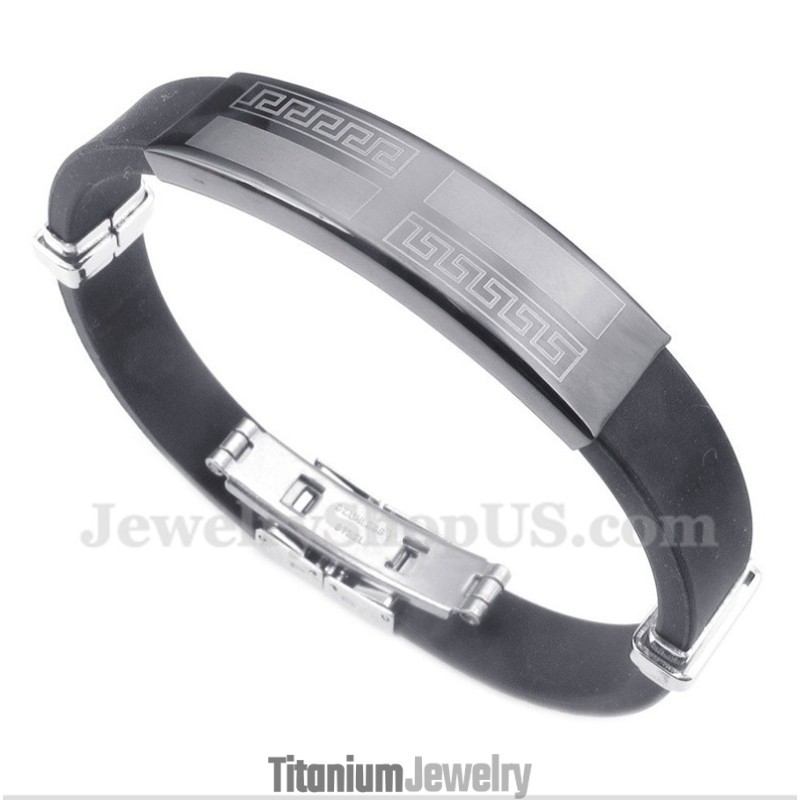 צמיד טיטניום מגומי לגברים צמיד טיטניום מגומי לגברים