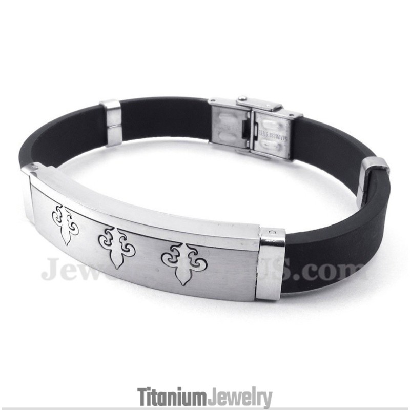 צמיד גומי טיטניום לגברים