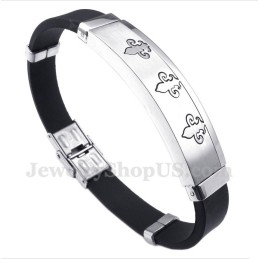 צמיד גומי טיטניום לגברים