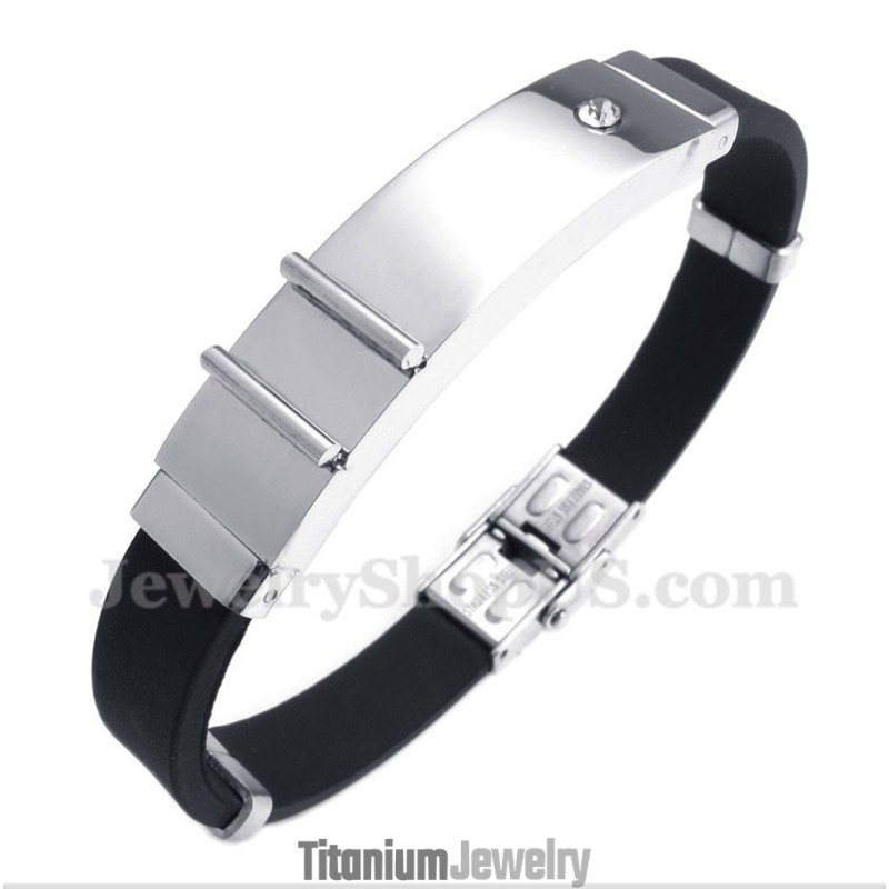 צמיד גומי טיטניום לגברים