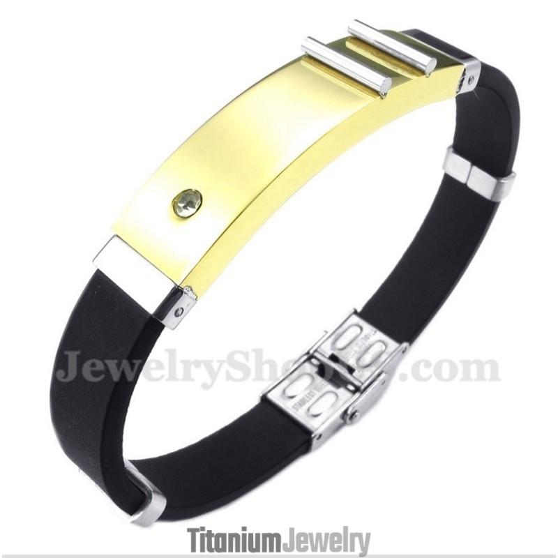 צמיד גומי טיטניום לגברים