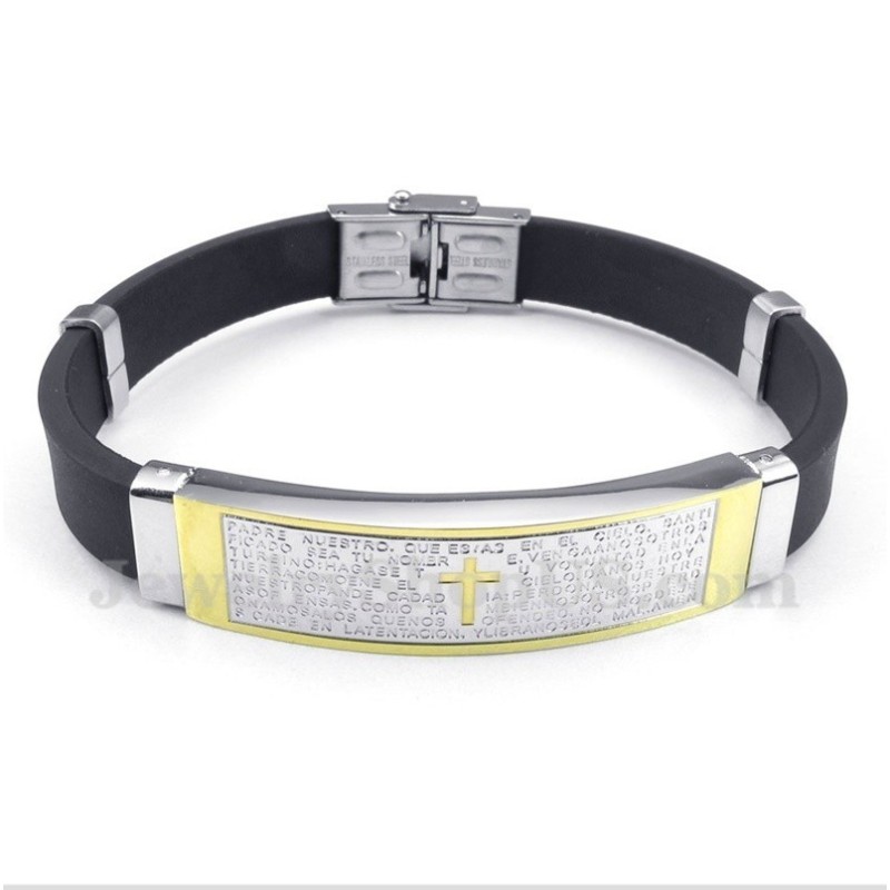 צמיד גומי טיטניום לגברים