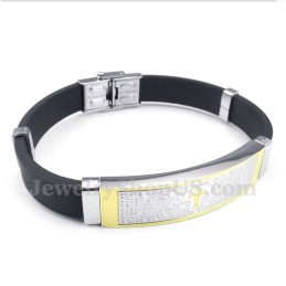 צמיד גומי טיטניום לגברים