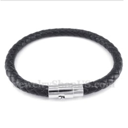 צמיד עור שחור לגברים