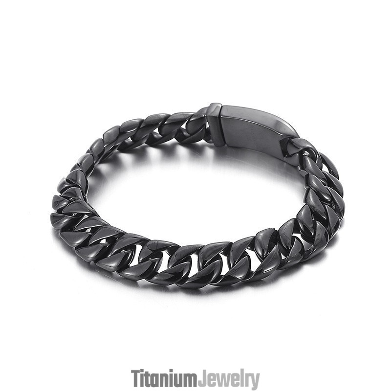 צמיד טיטניום שחור לגברים למכירה