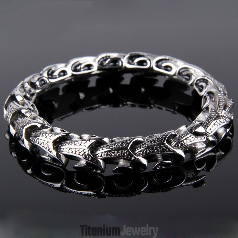 צמיד שרשרת טיטניום לגברים