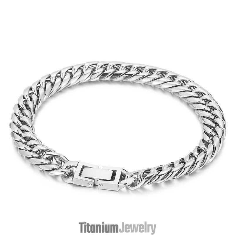 צמיד טיטניום רב-צבעוני עם אבזם לתכשיטים לגברים