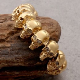 צמיד טיטניום L צמיד גולגולת טיטניום לגברים