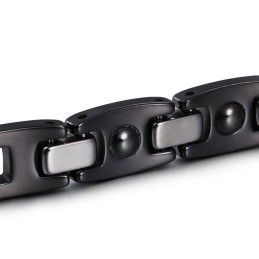 צמידי טיטניום שחורים מהודרים לזוג