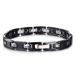 צמידי טיטניום שחורים מהודרים לזוג