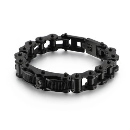 צמיד טיטניום לגברים של Rock Biker Chain עם יהלומים