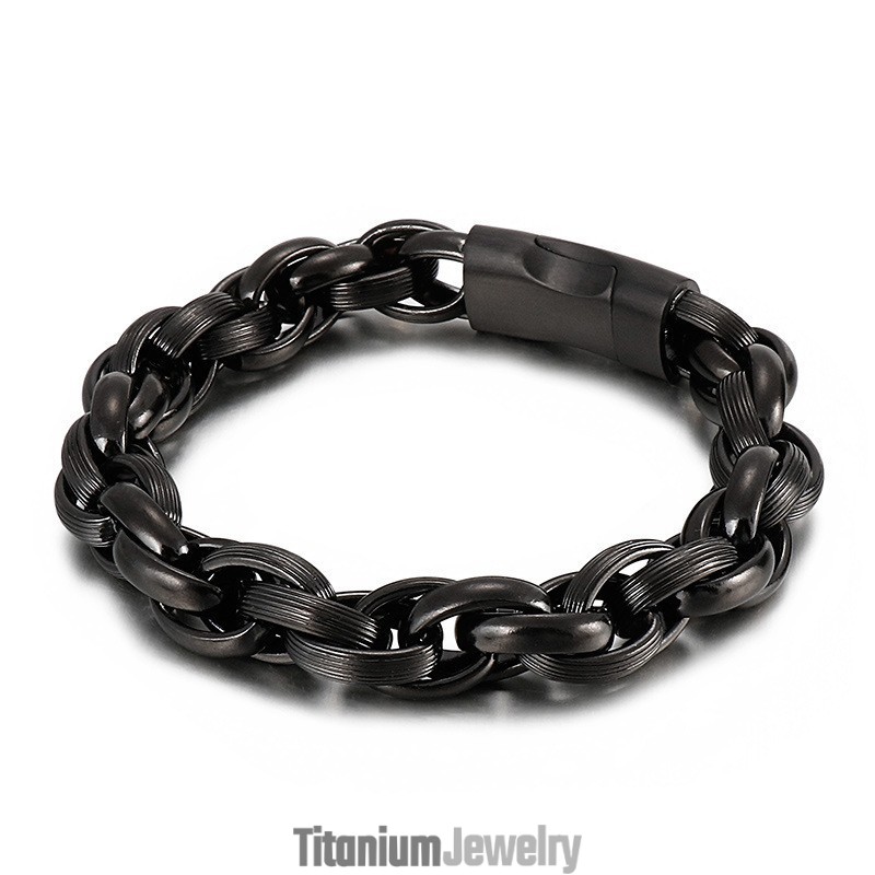 צמיד שרשרת טיטניום פשוט ואקום כפול טבעת O-Ring צמיד שרשרת טיטניום פשוט ואקום כפול טבעת O-Ring