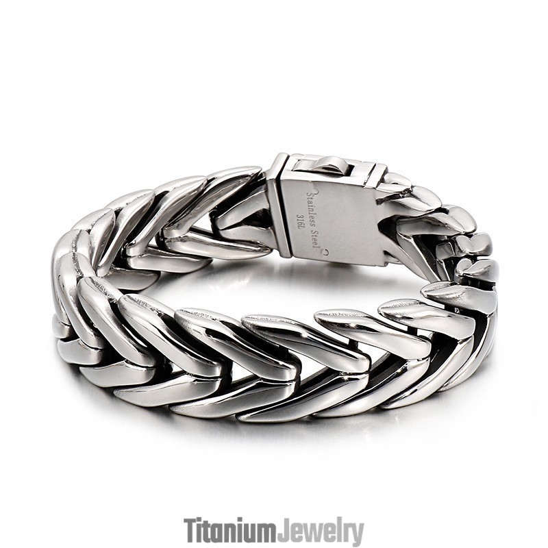 צמידי טיטניום עם אבזם פרחים מגניבים