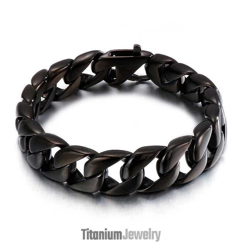 צמיד שחור מבריק מצופה בוואקום