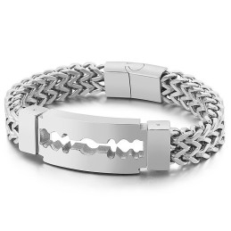 צמיד טיטניום ציפוי ואקום של מותג Blade Curved לגברים