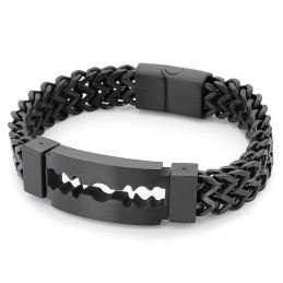 צמיד טיטניום ציפוי ואקום של מותג Blade Curved לגברים