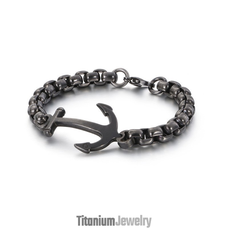 צמיד טיטניום עוגן סירה אופנתי למכירה