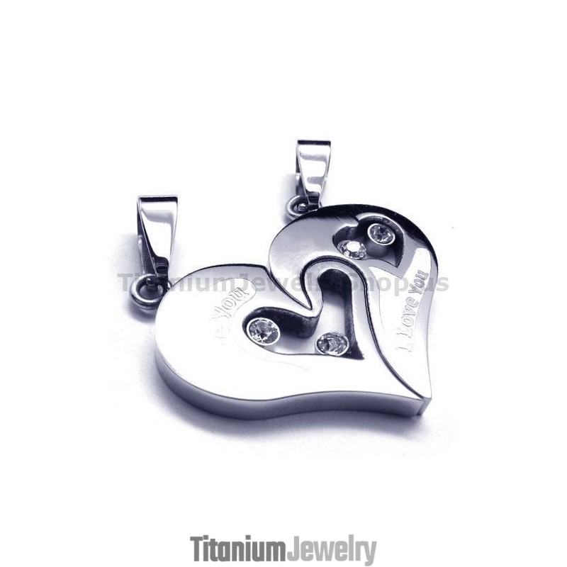 תליוני טיטניום לאוהבים מתוקים עם שרשראות ללא יהלומים