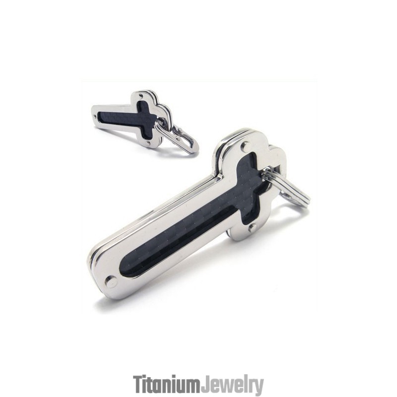 שרשרת תליון צלב מטיטניום טהור לגברים (חדש)