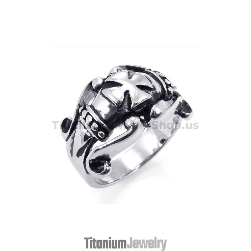 טבעת טיטניום צלב