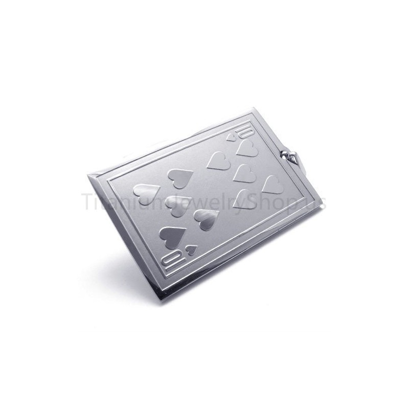 תליון טיטניום כסוף חדש בצבע קלפי משחק (10)