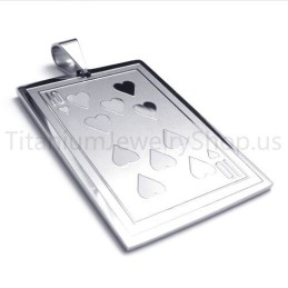 תליון טיטניום כסוף חדש בצבע קלפי משחק (10)