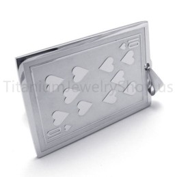 תליון טיטניום כסוף חדש בצבע קלפי משחק (10)