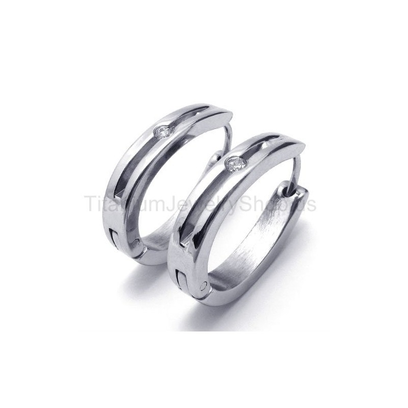 עגילי כסף חכמים משובצים מטיטניום