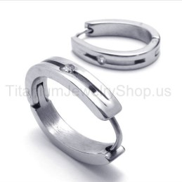 עגילי כסף חכמים משובצים מטיטניום