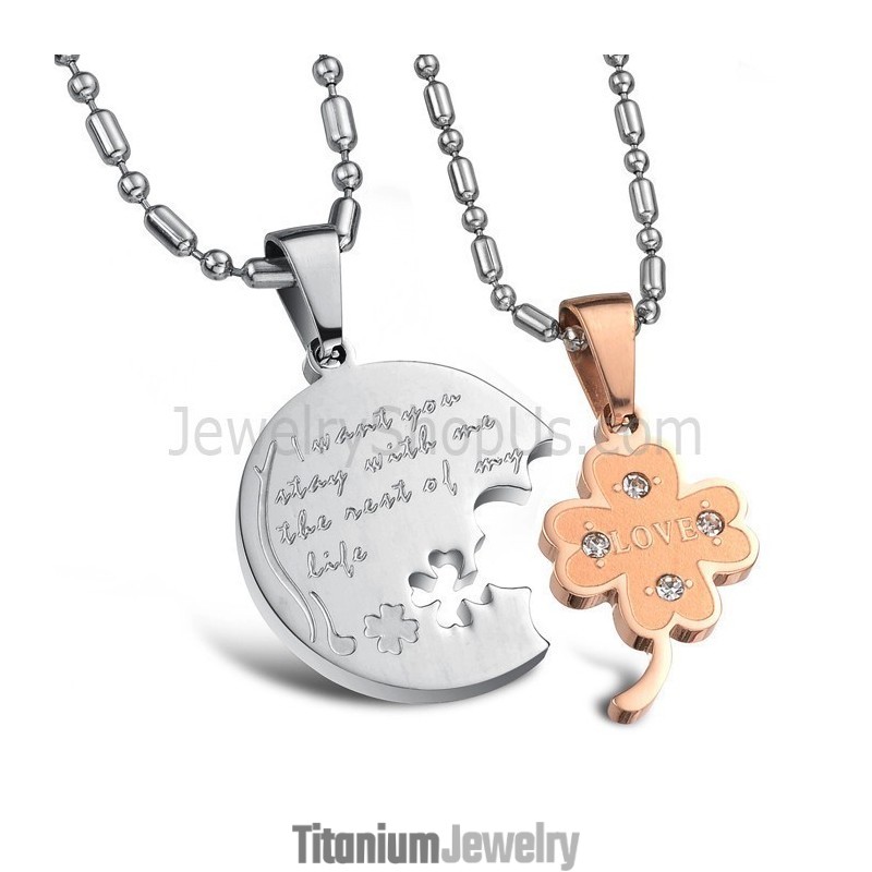 תליוני אוהדי פרחים מטיטניום כסף וזהב ורוד עם אבני חן ושרשראות חינם C599 תליוני אוהדי פרחים מטיטניום כסף וזהב ורוד עם אבני חן ושרשראות חינם C599
