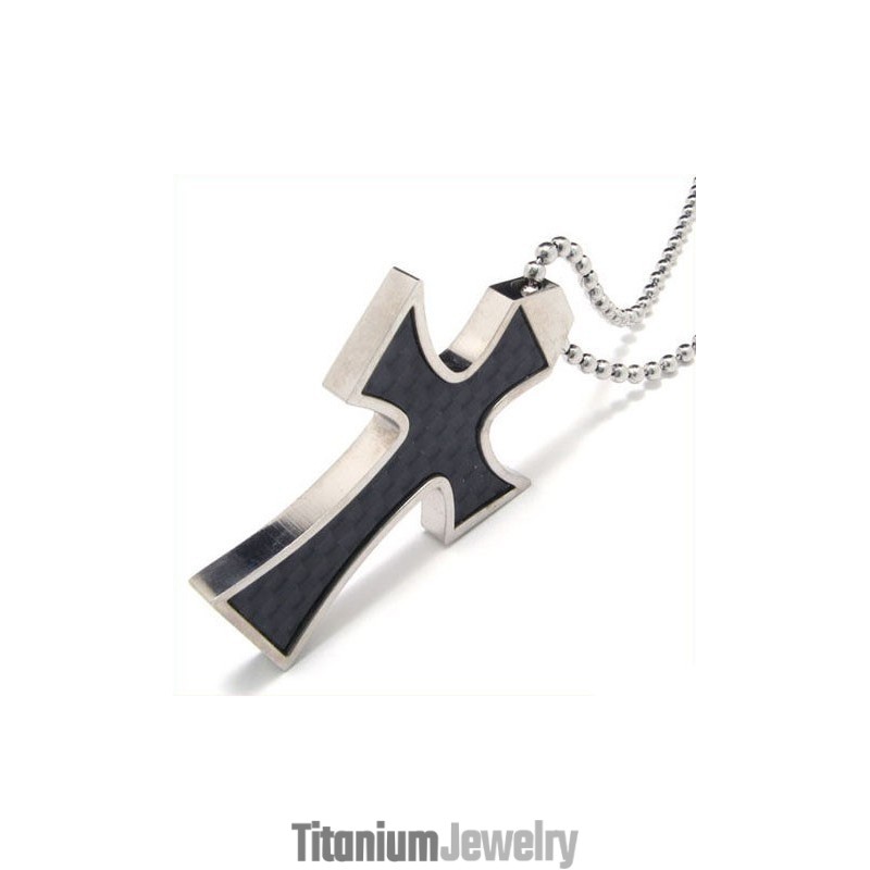 תליון שרשרת טיטניום טהור לצלב כנף באיכות גבוהה לגבר