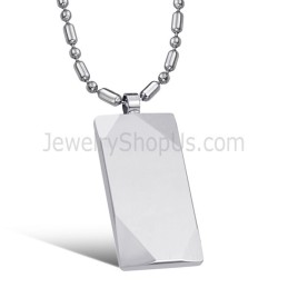 תליון כסף טונגסטן מלבני C638