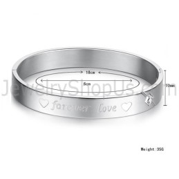 צמידי זוג "אהבה לנצח" של טטניום מתוקה עם אבני חן C847