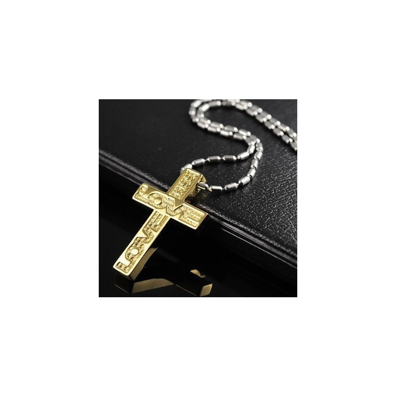 תליון צלב אהבת גבר באיכות גבוהה מפלדת טיטניום