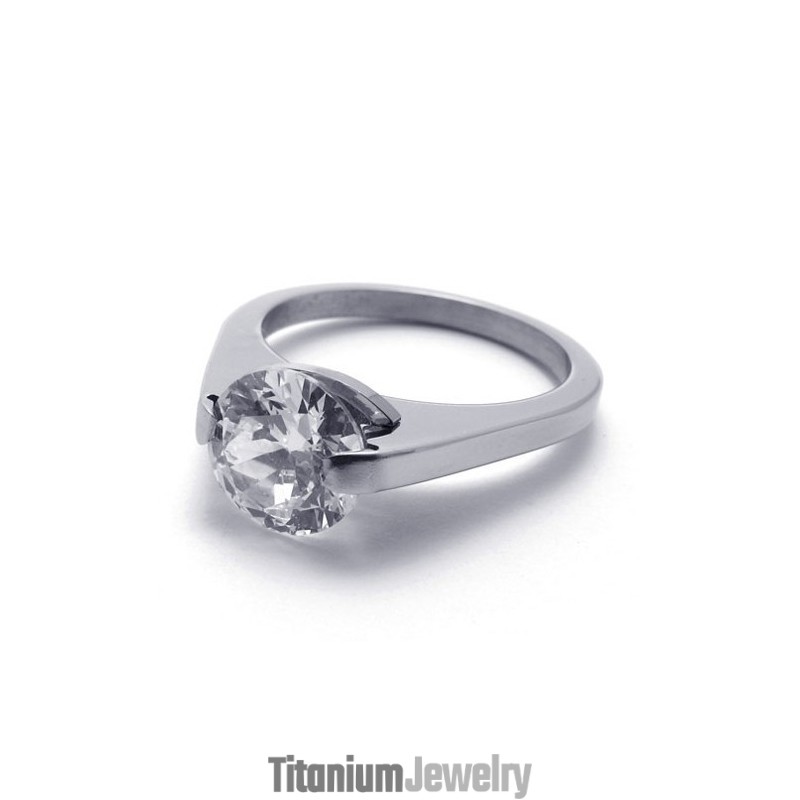 טבעת טיטניום יהלום