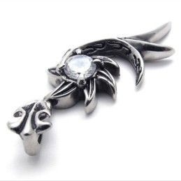 תליון טיטניום יהלום בתולת ים