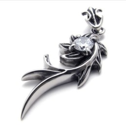 תליון טיטניום יהלום בתולת ים