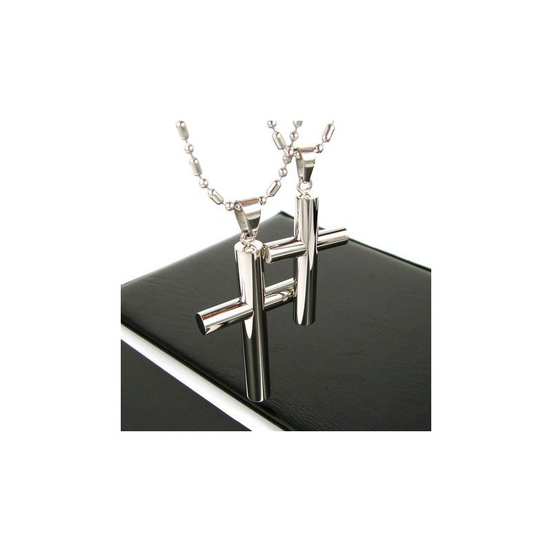 שרשרת ללא תליון צלב לגברים מטיטניום טהור - חלק אחד