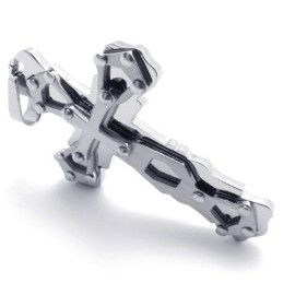 תליון צלב טיטניום זהב